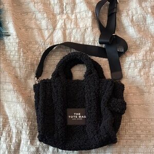 Marc Jacobs Black Sherpa Tote Bag